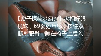 【瘦子探花梦幻馆】老相好眼镜妹，69姿势互舔，按住双腿怼肥臀，跪在椅子上后入