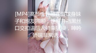 [MP4]高颜值性感花臂纹身妹子和炮友啪啪，性感开裆黑丝口交扣逼后入骑乘猛操，呻吟娇喘非常诱人