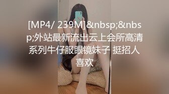 [MP4/ 239M]&nbsp;&nbsp;外站最新流出云上会所高清系列牛仔服眼镜妹子 挺招人喜欢